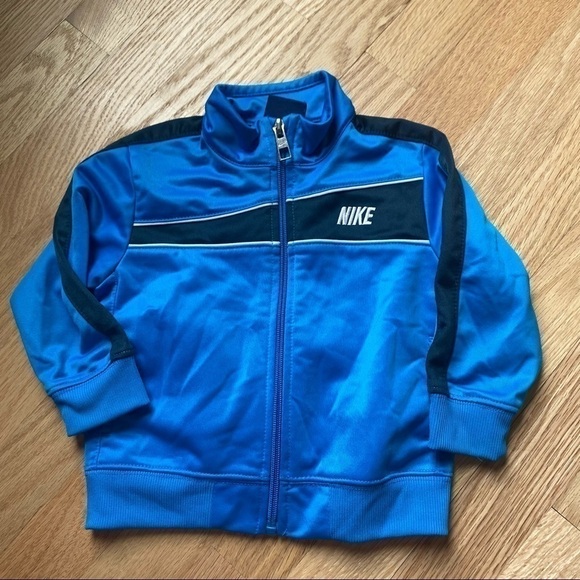 Nike Silky Blue Track Jacket Sweatshirt 12 mos Baby Boy Full Zip - Picture 2 of 4